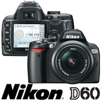 מצלמת רפקלס 10.2 מגה Nikon D60 Body מחודשת+מתנה