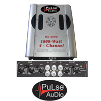מגבר לרכב 4 יציאות  PULSE AUDIO 1000W