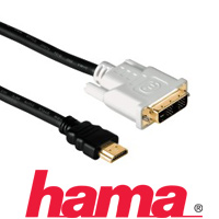 כבל HDMI ל-DVI באורך 2 מטר HAMA