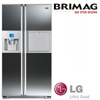 מקרר SBS בנפח 635 ליטר שחור עם בר וקיוסק LG