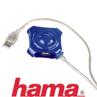 מפצל USB קומפקטי עם 4 יציאות HAMA