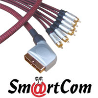 כבל 21 פינים ל- 6x RCA באורך 2 מטר SmartCom