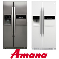 מקרר SBS בנפח 560 ליטר עם בר וקיוסק AMANA +מתנה