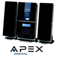 מערכת סטריאו קורא MP3 של APEX עם כפתורי TOUCH