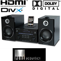 מערכת מיקרו Pure Acoustics DVD DIVX דגם:YOO3