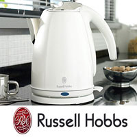 קומקום נירוסטה 3000W לבן RUSSELL HOBBS