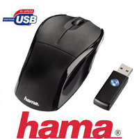 עכבר אלחוטי ארגונומי מטאלי HAMA