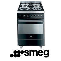 תנור אפיה משולב ברוחב  60 ס"מ בגימור שחור SMEG