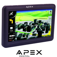מכשיר ניווט GPS מסך ''5 ותכנת IGO7 תוצרת APEX