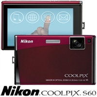 מצלמה  10 מגה NIKON CoolPix S60 מחודשת+ מתנה