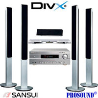 מערכת קולנוע ביתי 5.1 +רמקולים SANSUI/PROSOUND