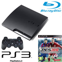 קונסולת PlayStation 3 120GB Blu- ray ומשחק PES10