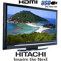 טלוויזיה "32 LCD בגימור שחור HITACHI במחיר מדהים