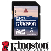 כרטיס זיכרון SDHC למצלמות KINGSTON 32GB