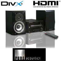 מערכת מיקרו+DVD ותחנת עגינה PURE ACOUSTICS IPOD