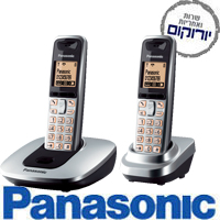 טלפון אלחוטי בעברית ושלוחה PANASONIC KX-TG6412