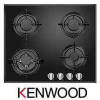 כיריים גז 4 להבות בגימור זכוכית שחורה KENWOOD