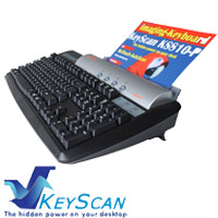 מקלדת עם סורק מובנה בחיבור KeyScen Usb