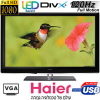 טלוויזיה 46 אינץ' Haier LCD LED FHD דגם: LE46T3