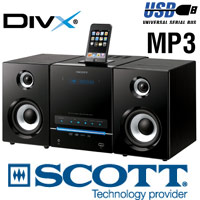 מערכת שמע מושלמת כולל DVD ותחנת עגינה SCOTT