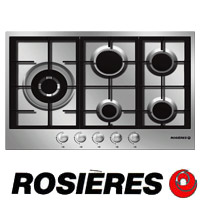 כיריים גז 5 להבות ברוחב 70 ס"מ נירוסטה ROSIERES