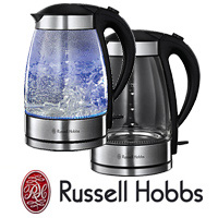 קומקום זכוכית מעוצב GLASS עם תאורת RUSSELL HOBBS