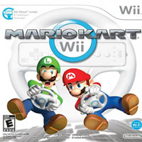 ערכת WII MARIO KART הגה ומשחק מקוריים ל-Wii