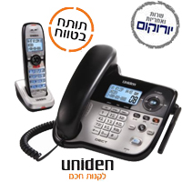 טלפון שולחני דיגיטלי ושלוחה אלחוטית UNIDEN 5188