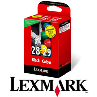 2 ראשי דיו שחור וצבעוני מס' 28+29 LEXMARK