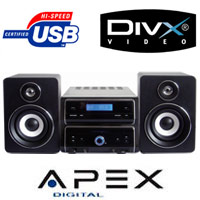 מערכת מיקרו DVD כתוביות בעברית כניסת USB של APEX