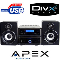 מערכת מיקרו DVD כניסת APEX USB/iPhone דגם:AD2440