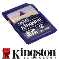 כרטיס זיכרון SD HC בנפח 16GB ענק מהיר KINGSTON