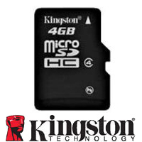כרטיס זיכרון Micro SD בנפח KINGSTON 4GB