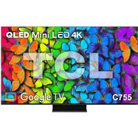 טלוויזיה חכמה "75 דגם TCL 75C755 4K QLED Mini LED