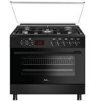 תנור משולב כיריים גז 90 ס"מ SOL SLB96MFT שחור מט