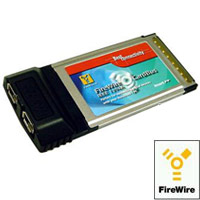 כרטיס PCMCIA עם 2 יציאות Firewire