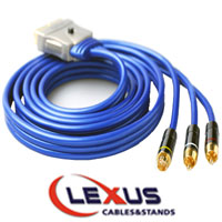 כבל SCART לS-VIDEO ושני RCA מקצועי LEXUS