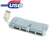 מפצל USB עם 4 כניסות בצורת  Hi Tech  SLIM HUB