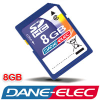 כרטיס זיכרון SD נפח Dane-Elec 8GB