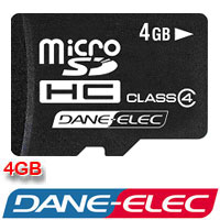 כרטיס זיכרון MicroSD נפח Dane-Elec 4GB