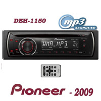 רדיו דיסק לרכב קורא MP3 וצרובים כולל שלט Pioneer