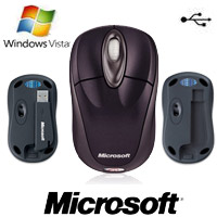 עכבר אופטי אלחוטי עבור מחשב Microsoft 3000