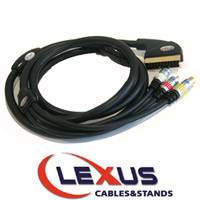 כבל SCART ל RCA/S-VIDEO באורך 1.8 מטר LEXUS