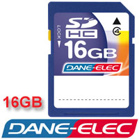 כרטיס זיכרון SD-HC בנפח עצום של DANE ELEC 16GB