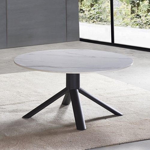 שולחן סלון קרמיקה עגול 90 ס"מ דגם זאוס HOME DECOR