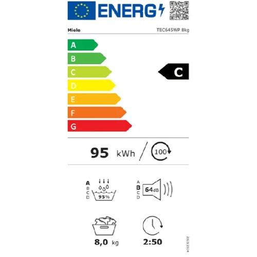מייבש כביסה 8 ק"ג Miele TEC645WP T1 HEAT PUMP