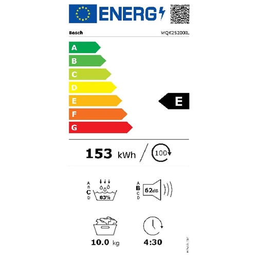 מייבש כביסה 10 ק"ג דגם BOSCH WQK25200IL בוש