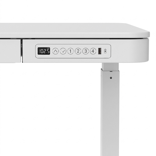 שולחן חכם מתכוונן לבן 120X60 ס"מ SMARTER ET119W-C