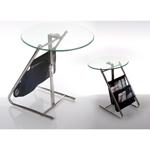 שולחן זכוכית מדהים הכולל תאי אכסון למגזינים