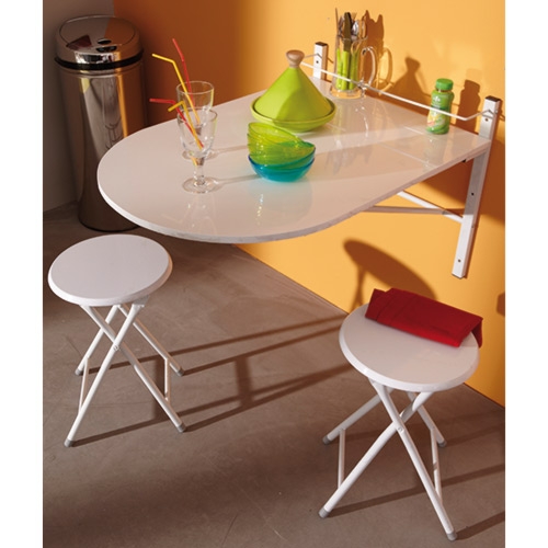 שולחן אוכל מתקפל +2 כסאות תוצרת צרפת HOME DECOR